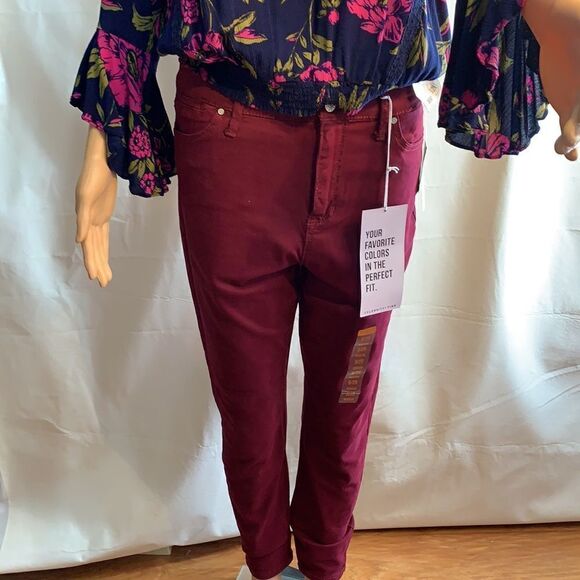 Express Navy Pink Blue Scoop Neck 3/4 Bell Sleeves Lace Elastic Waist Crop Top - Picture 7 of 13